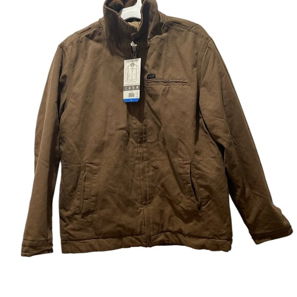 Men's Canvas Work jacket, Wrangler, L, Brown, NWT - Picture 2 of 6